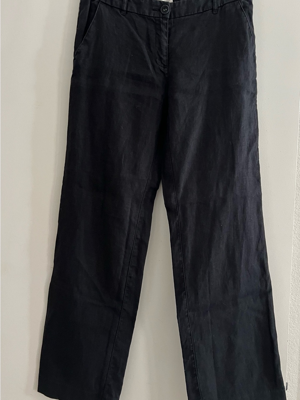 Garnet Hill Black Linen Pant